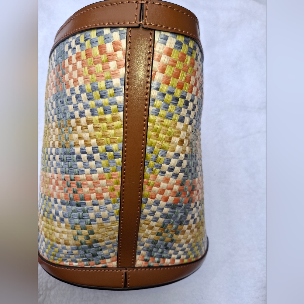Marni NWT Tropicalia Multicolor Lemon Apricot Moca Woven Bag - Picture 13 of 16